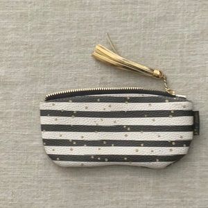 Betsy Johnson Zippered Striped sunglasses case